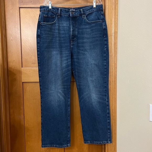a.n.a Jeans Ana Womens Highest Rise Vintage Straight Leg Jeans Size